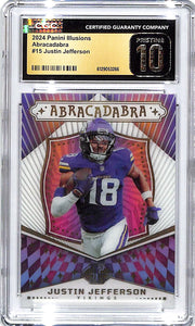 2024 Illusions Justin Jefferson Abracadabra #15 CGC 10 Pristine