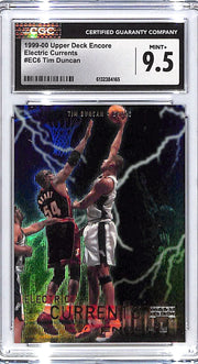 1999-00 Upper Deck Encore Tim Duncan Electric Currents CGC 9.5 Spurs