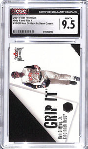 2001 Fleer Platinum Ken Griffey Jr Sean Casey Grip It and Rip It CGC 9.5 Reds