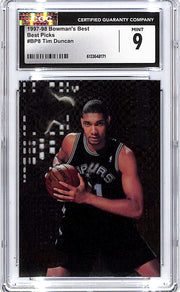 1997-98 Bowmans Best Tim Duncan Draft Picks Rookie RC CGC 9 Spurs