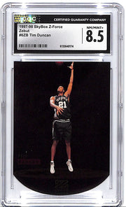 1997-98 Skybox Z-Force Tim Duncan Zebut Rookie RC CGC 8.5 Spurs