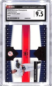 2005 Donruss Champions Derek Jeter Impressions Red /250 CGC 9.5 Yankees
