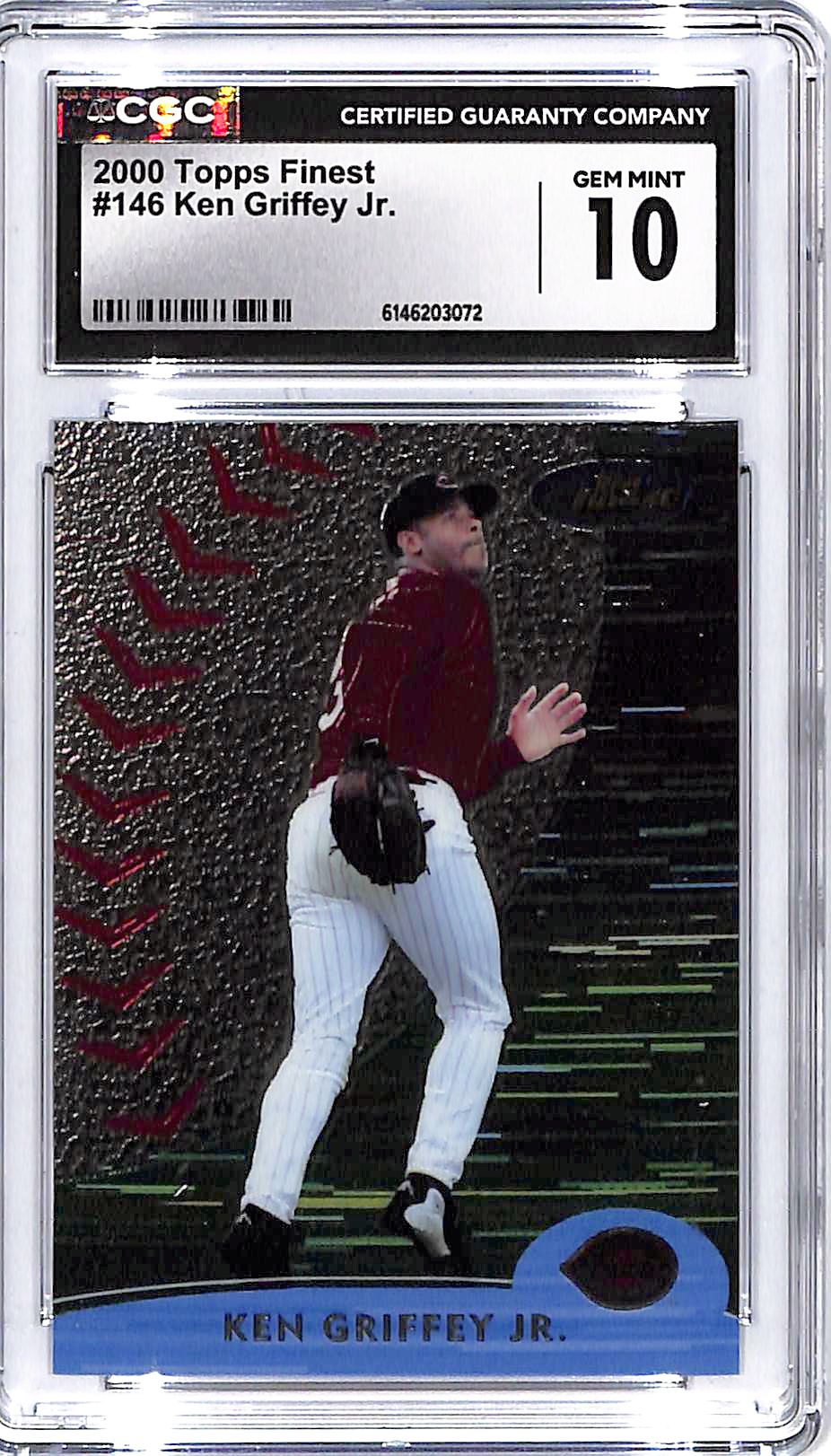2000 Topps Finest Ken Griffey Jr #146 CGC 10 Reds
