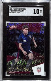 2021 Panini The National Christian Pulisic Diskettes /25 SGC 10 USA