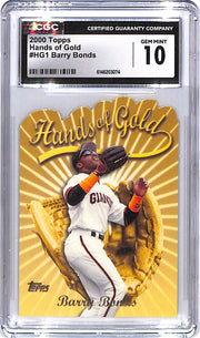 2000 Topps Barry Bonds Hands of Gold CGC 10 Giants