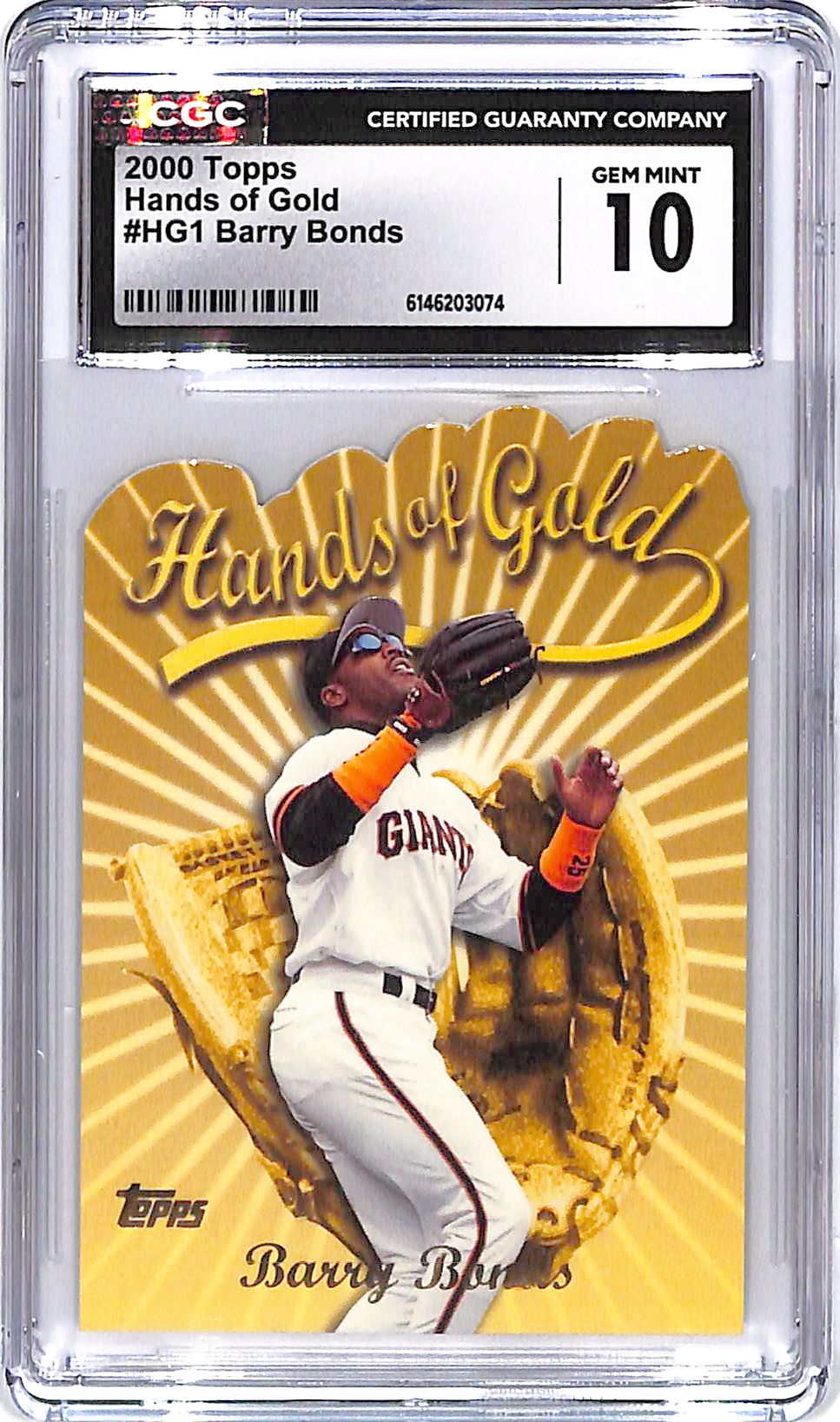 2000 Topps Barry Bonds Hands of Gold CGC 10 Giants