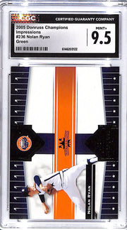 2005 Donruss Champions Nolan Ryan Impressions Green /25 CGC 9.5 Astros