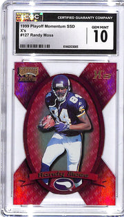 1999 Playoff Momentum SSD Randy Moss Xs /300 CGC 10 Vikings