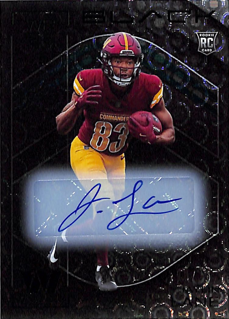 2025 Panini Black Jaylin Lane Auto Autograph Rookie RC Emerald /15 Commanders