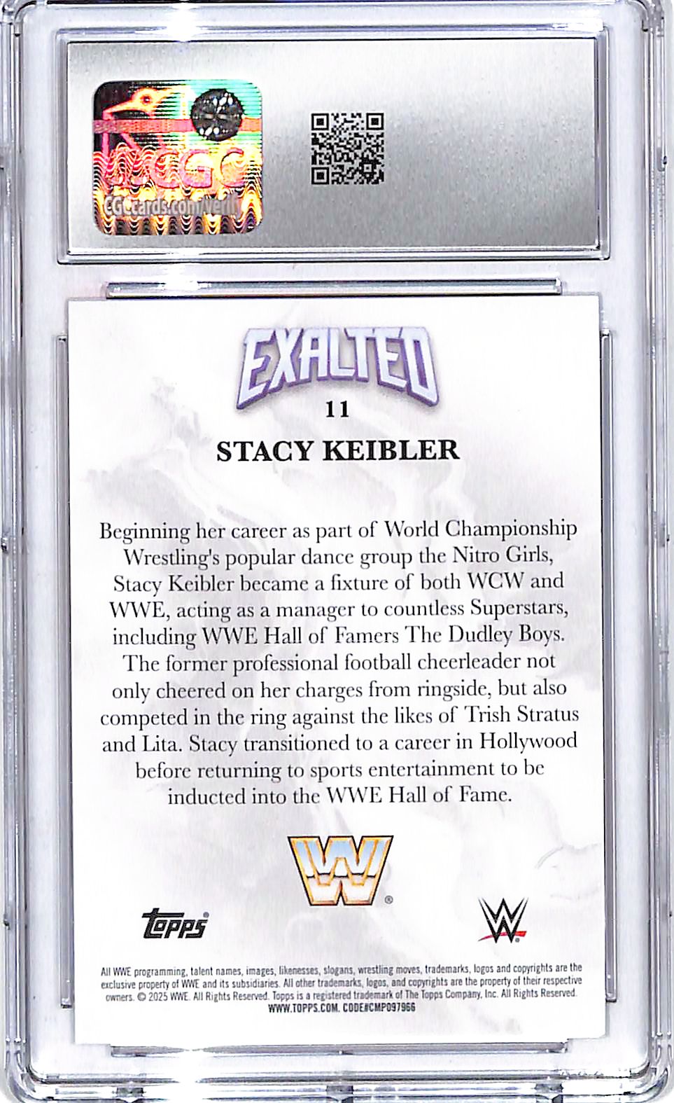2025 Topps Exalted WWE Stacy Keibler Red /5 CGC 9.5