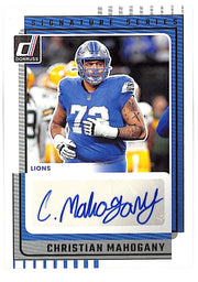2025 Donruss Christian Mahogany Auto Autograph Signature Series Lions