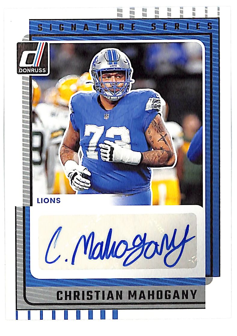 2025 Donruss Christian Mahogany Auto Autograph Signature Series Lions