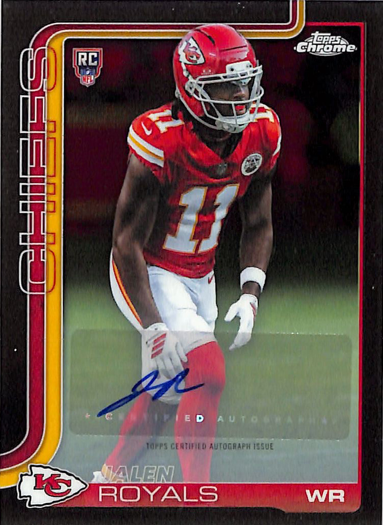 2025 Topps Chrome Jalen Royals Auto Autograph Rookie RC Chiefs