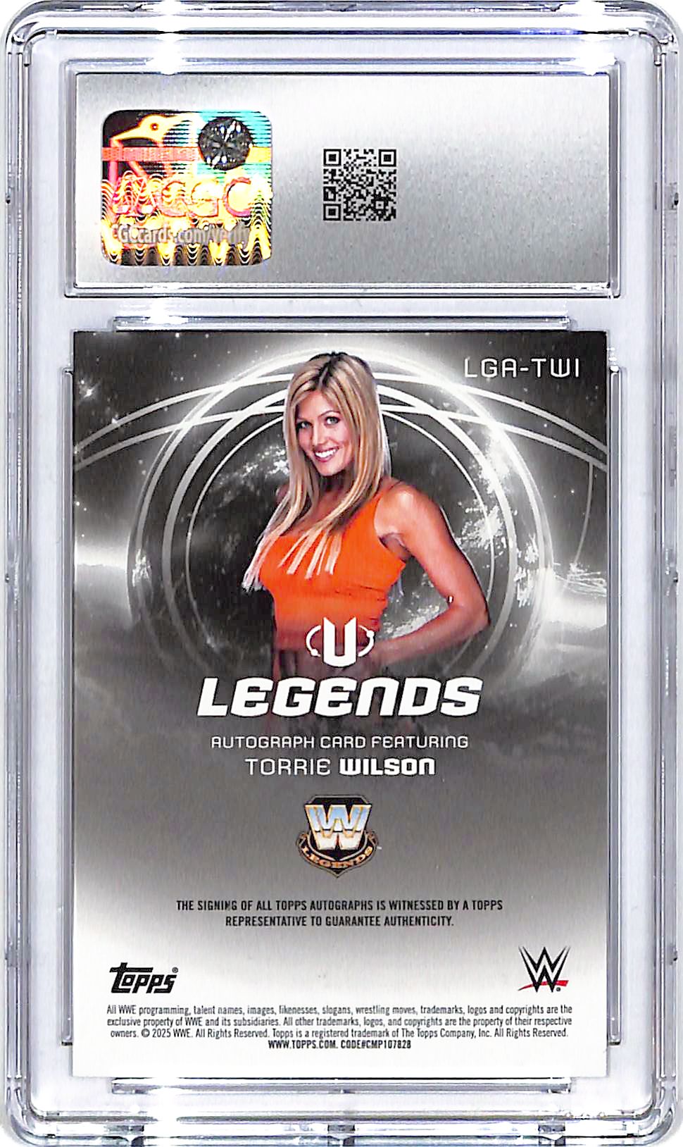 2025 Topps Universe WWE Torrie Wilson Auto Autograph Blue Pulse /199 CGC 9.5