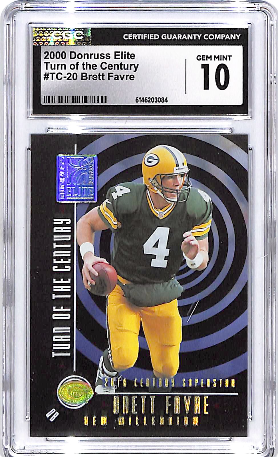 2000 Donruss Elite Brett Favre Turn of the Century /1000 CGC 10 Packers