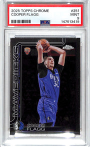 2025-26 Topps Chrome Cooper Flagg Rookie RC #251 PSA 9 Mavericks