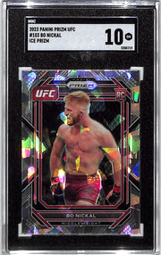 2023 Prizm UFC Bo Nickal Cracked Ice Rookie RC SGC 10