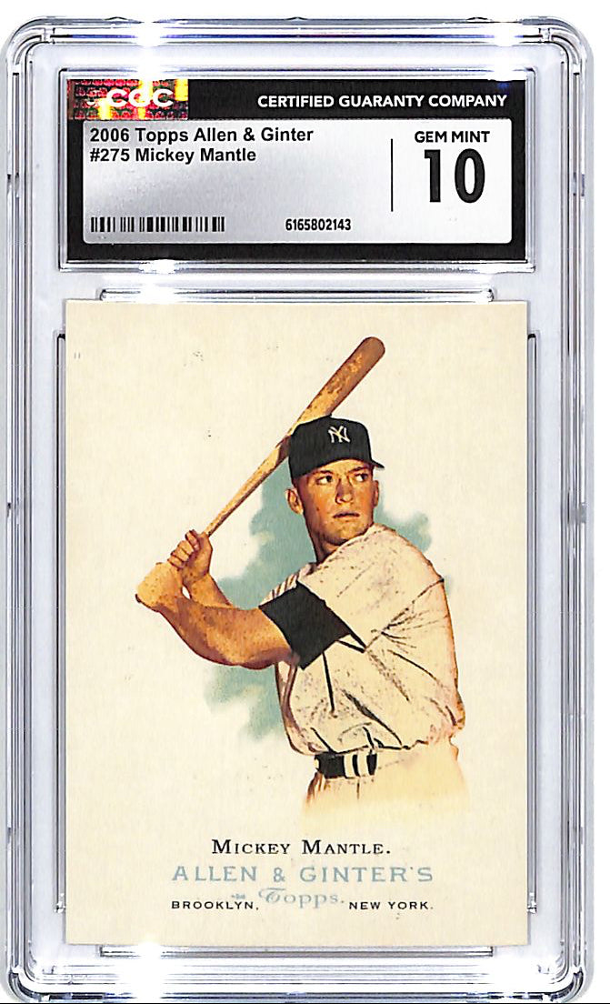 2006 Topps Allen and Ginter Mickey Mantle #275 CGC 10 Yankees