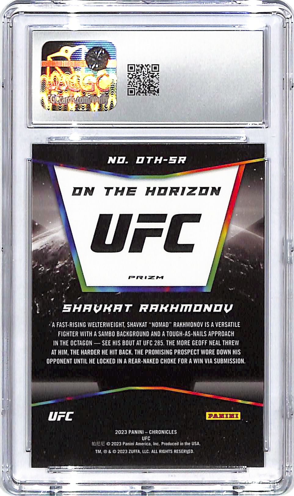 2023 Chronicles UFC Shavkat Rakhmonov On The Horizon CGC 9