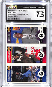 1996-97 Collectors Choice Kobe Bryant Kevin Garnett O'Neal Mini Cards Rookie RC CGC 7.5