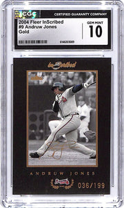 2004 Fleer InScribed Andruw Jones Gold /199 CGC 10 Braves