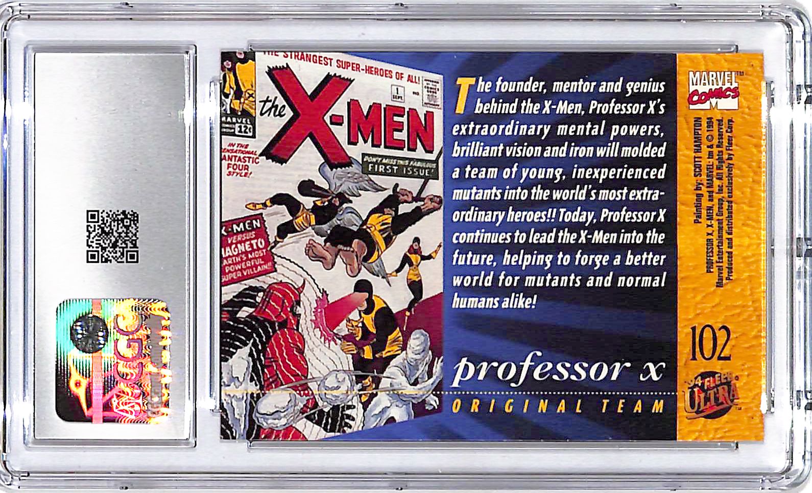 1994 Fleer Ultra X-Men Professor X #102 CGC 10