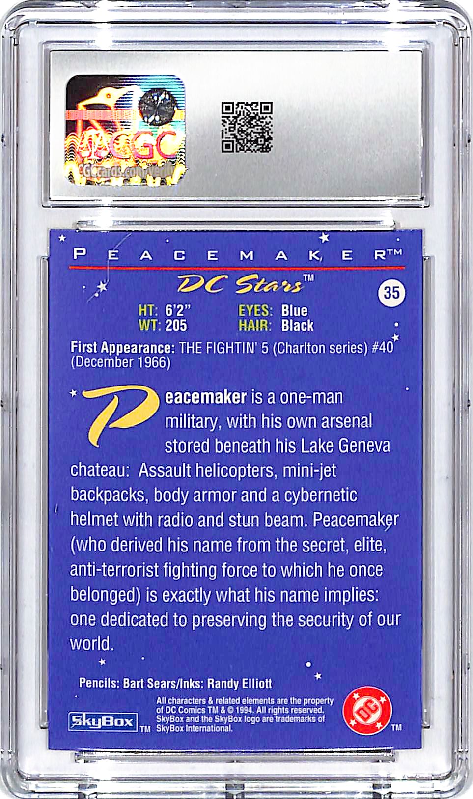 1994 Skybox DC Stars Peacemaker #35 CGC 10
