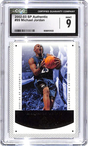 2002-03 SP Authentic Michael Jordan #99 CGC 9 Wizards