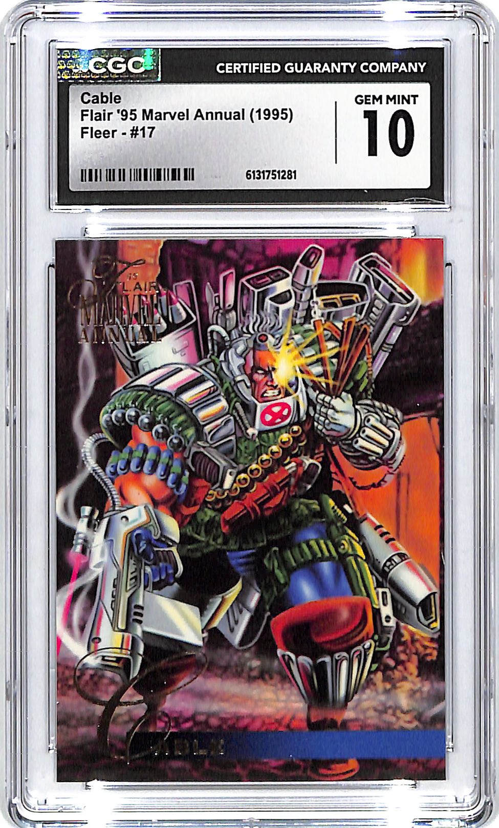 1995 Fleer Flair 95 Marvel Annual Cable #17 CGC 10