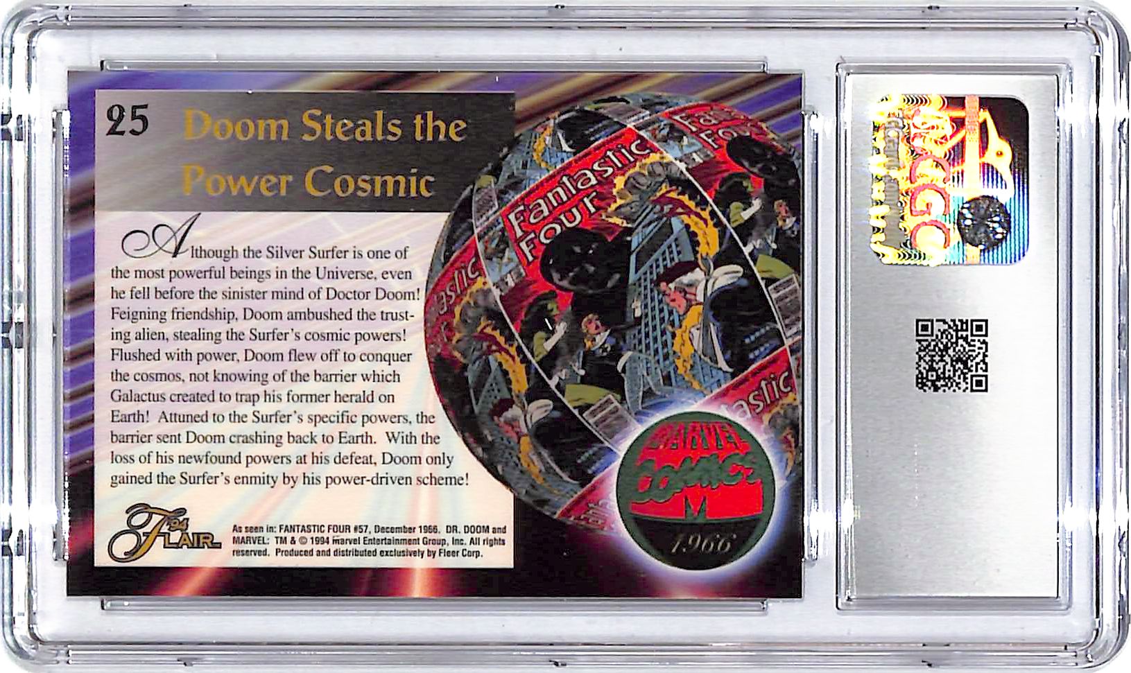 1994 Fleer Flair 94 Marvel Annual Dr Doom #25 CGC 10