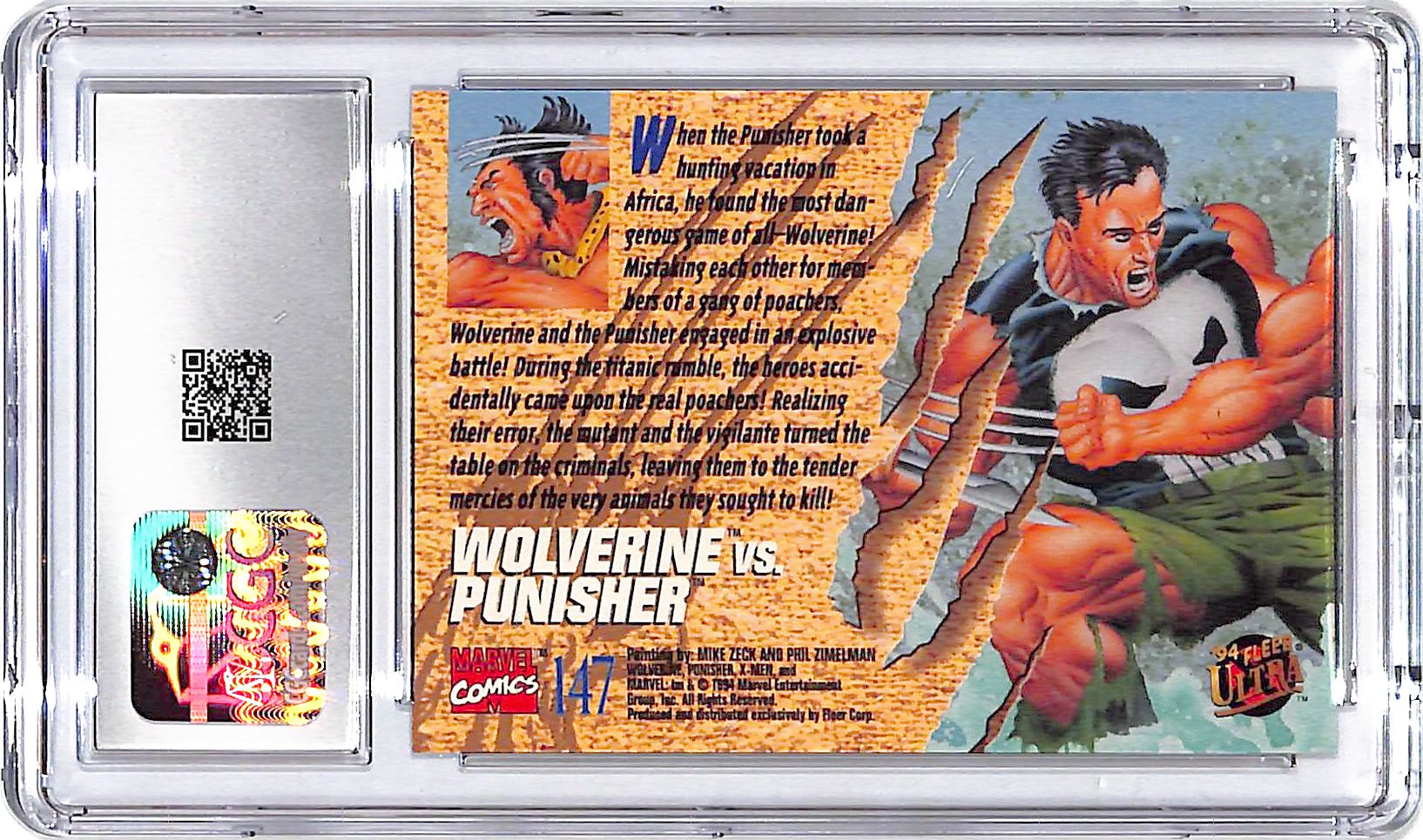 1994 Fleer Ultra X-Men Wolverine vs Punisher #147 CGC 10