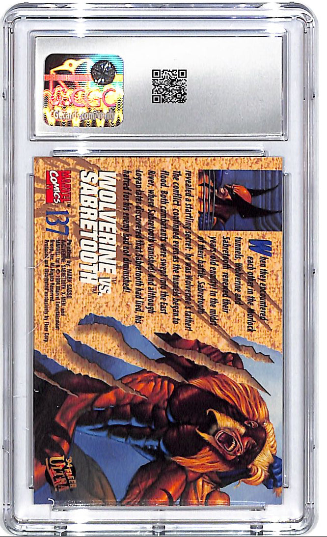 1994 Flee Ultra X-Men Wolverine vs Sabretooth #137 CGC 10