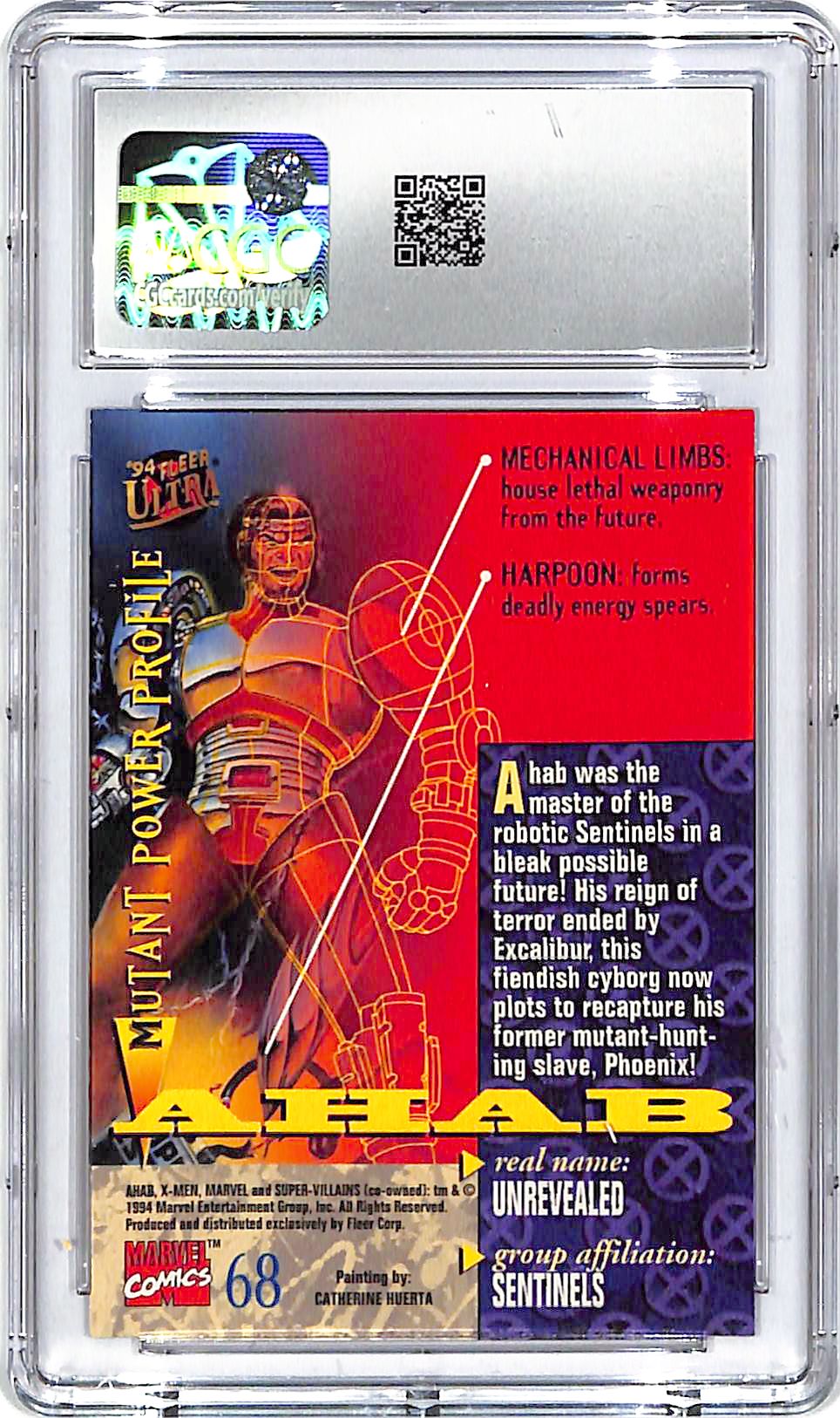 1994 Fleer Ultra X-Men Ahab #68 CGC 10