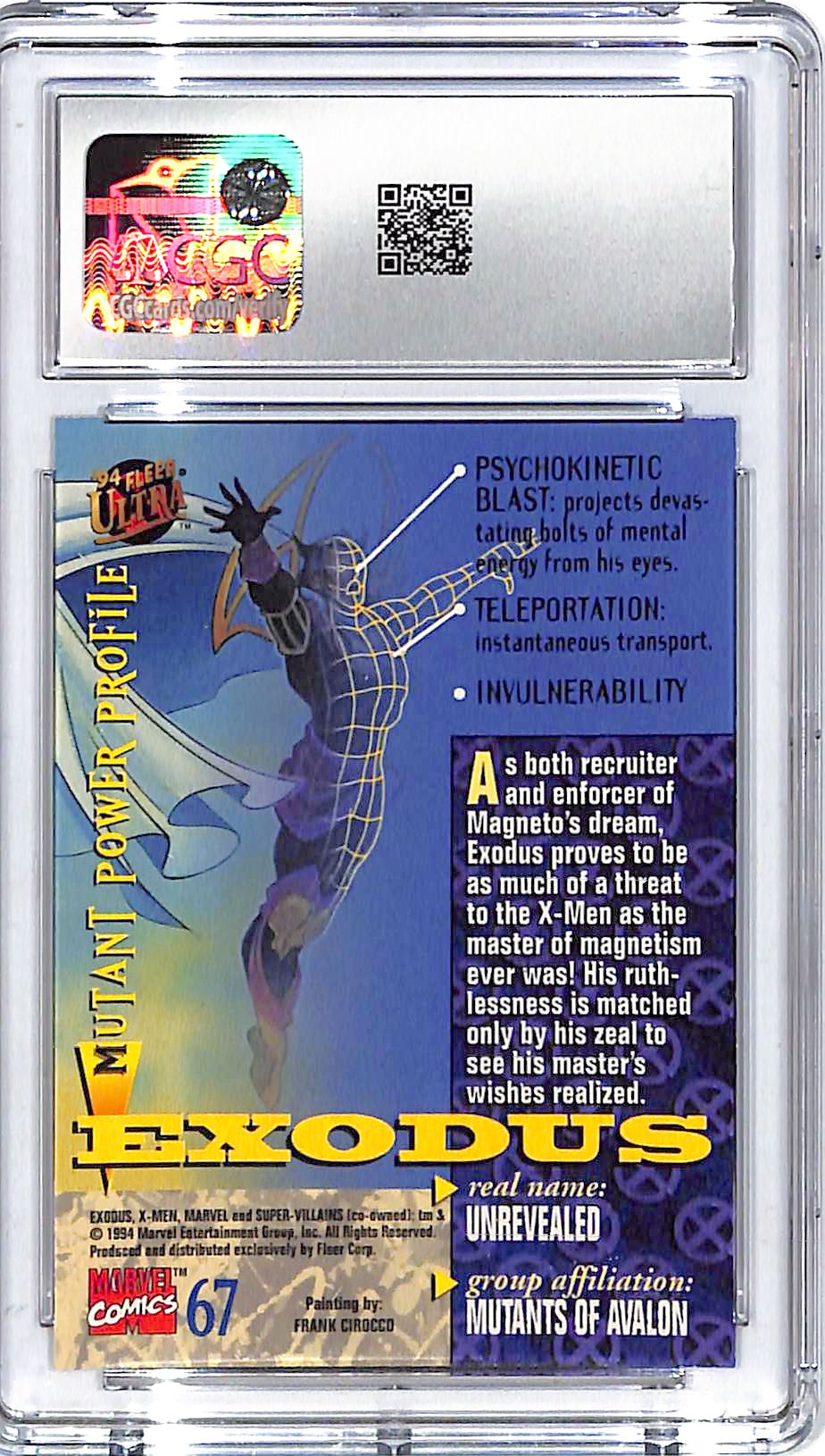 1994 Fleer Ultra X-Men Exodus #67 CGC 10