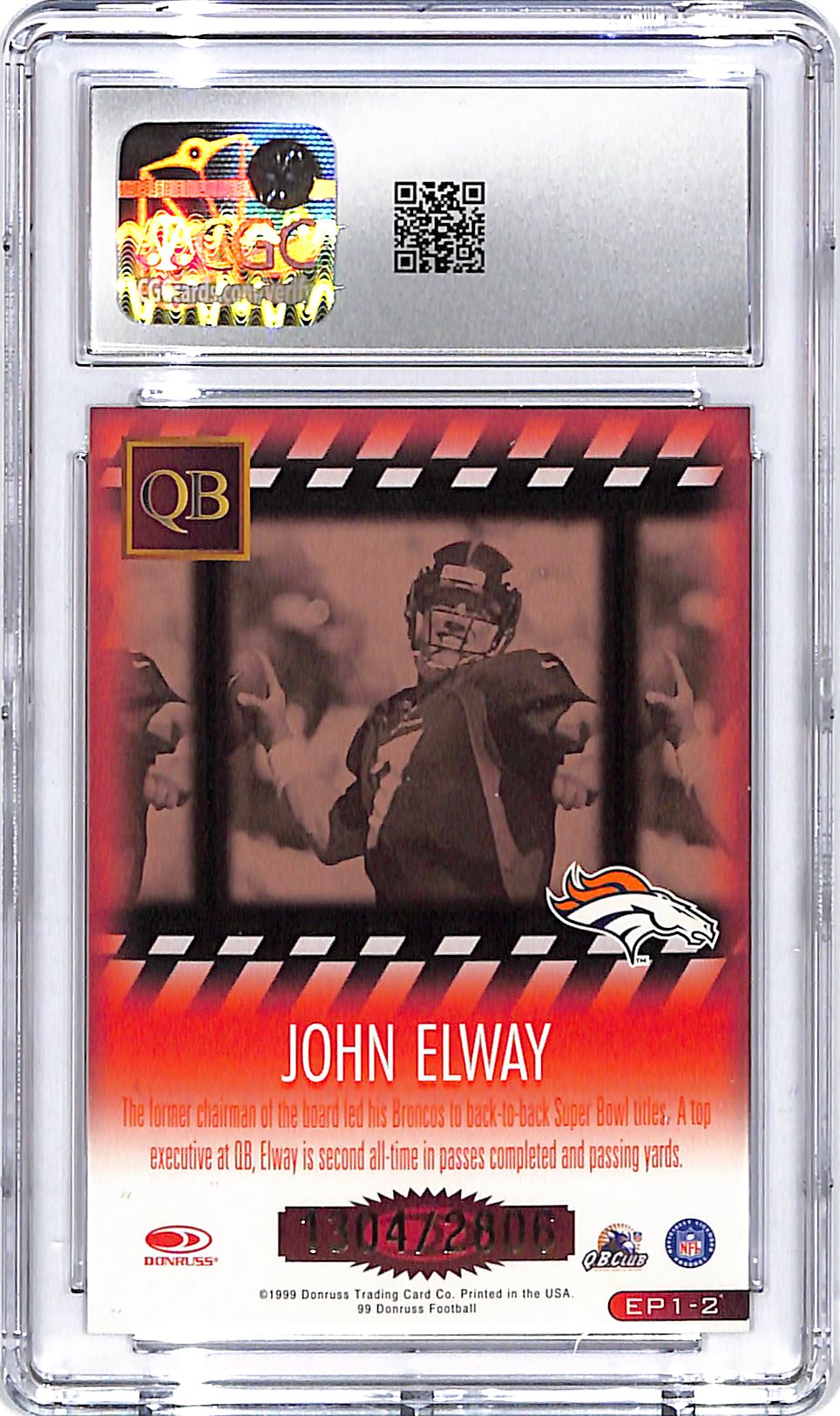 1999 Donruss John Elway Executive Producers CGC 9.5 Broncos /2806