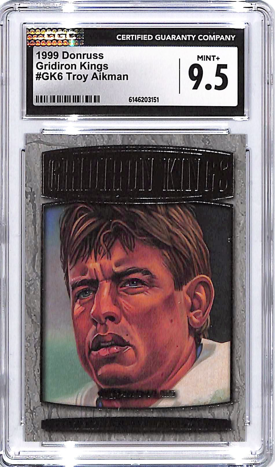1999 Donruss Troy Aikman Gridiron Kings /5000 CGC 9.5 Cowboys