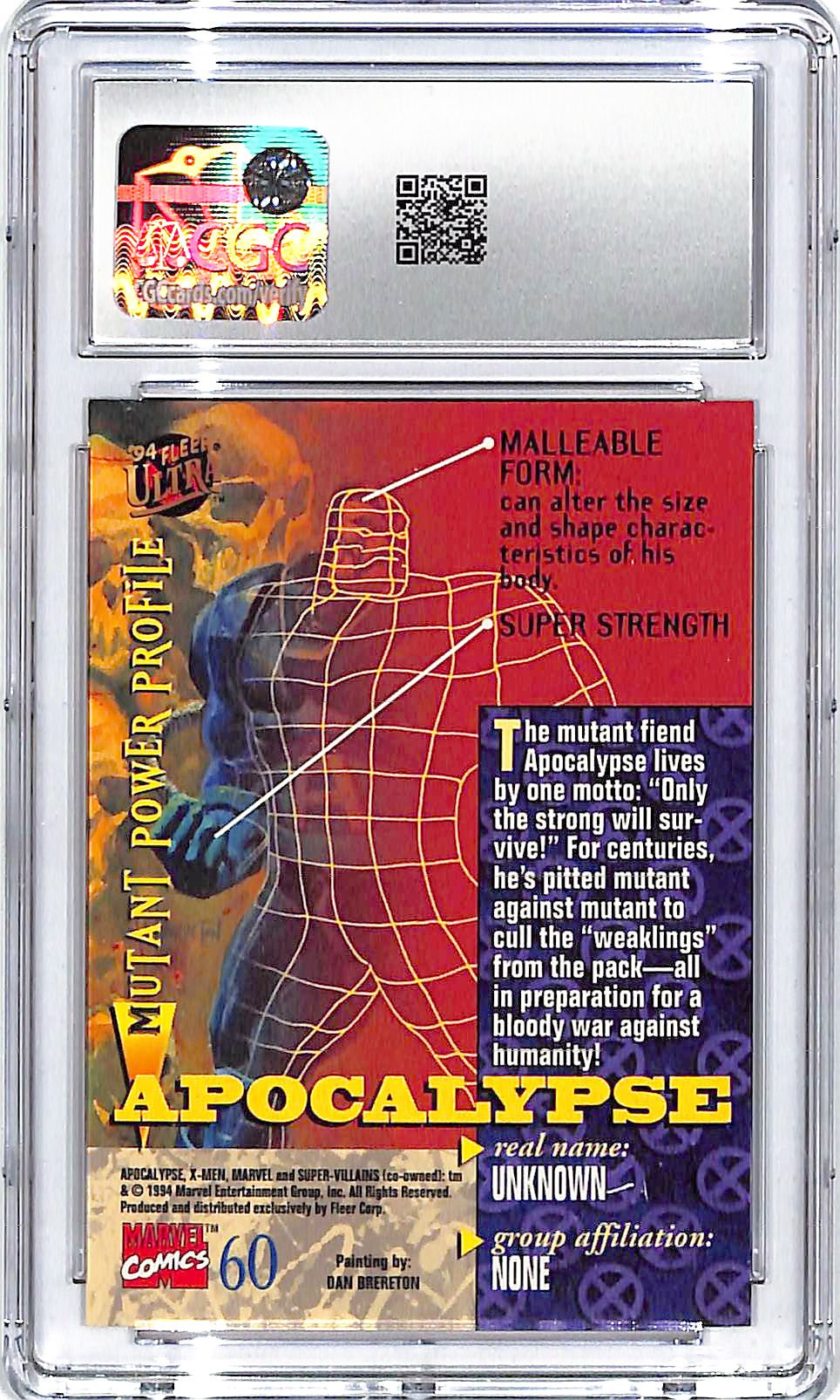 1994 Fleer Ultra X-Men Apocalypse #60 CGC 10