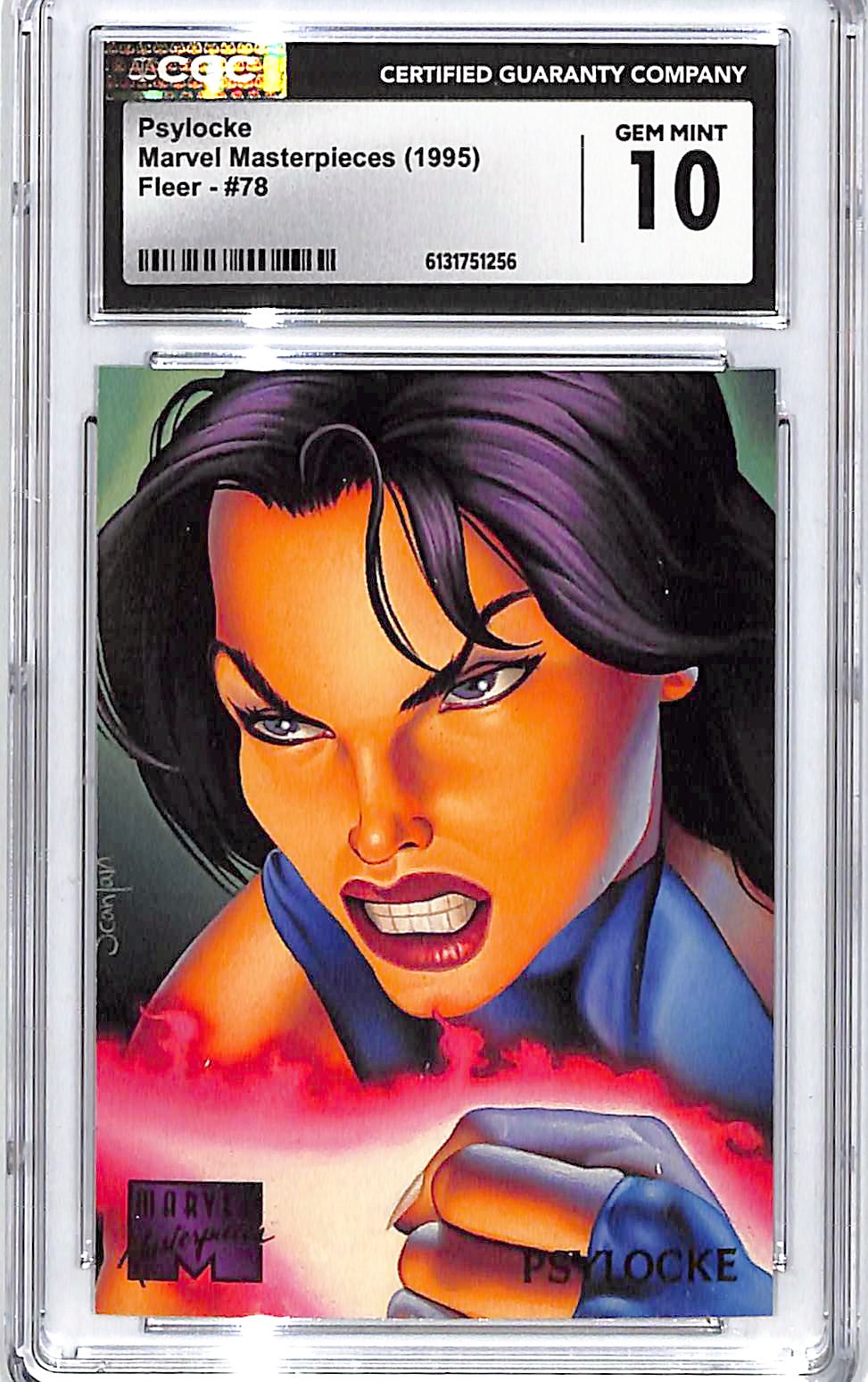 1995 Fleer Marvel Masterpieces Psylocke #78 CGC 10