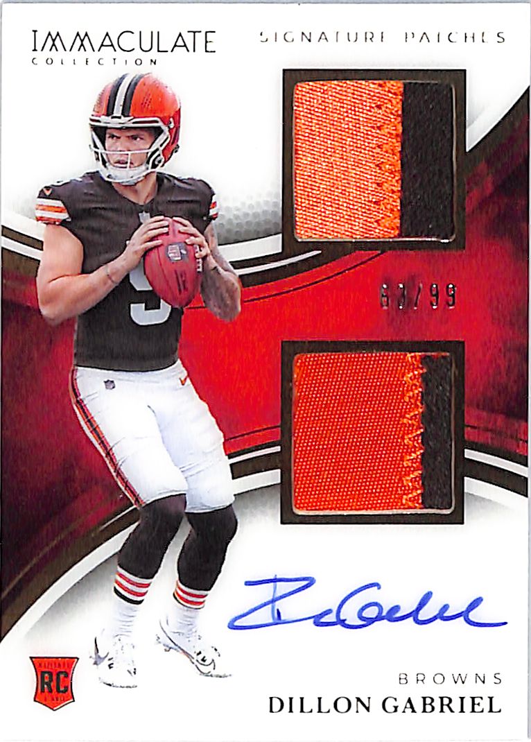 2025 Immaculate Collection Dillon Gabriel Auto Autograph Rookie RC Patch Jersey /99 Browns