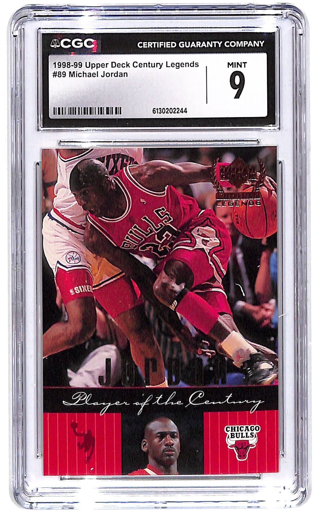 1998-99 Michael Jordan Upper Deck Century Legends #89 CGC Mint 9