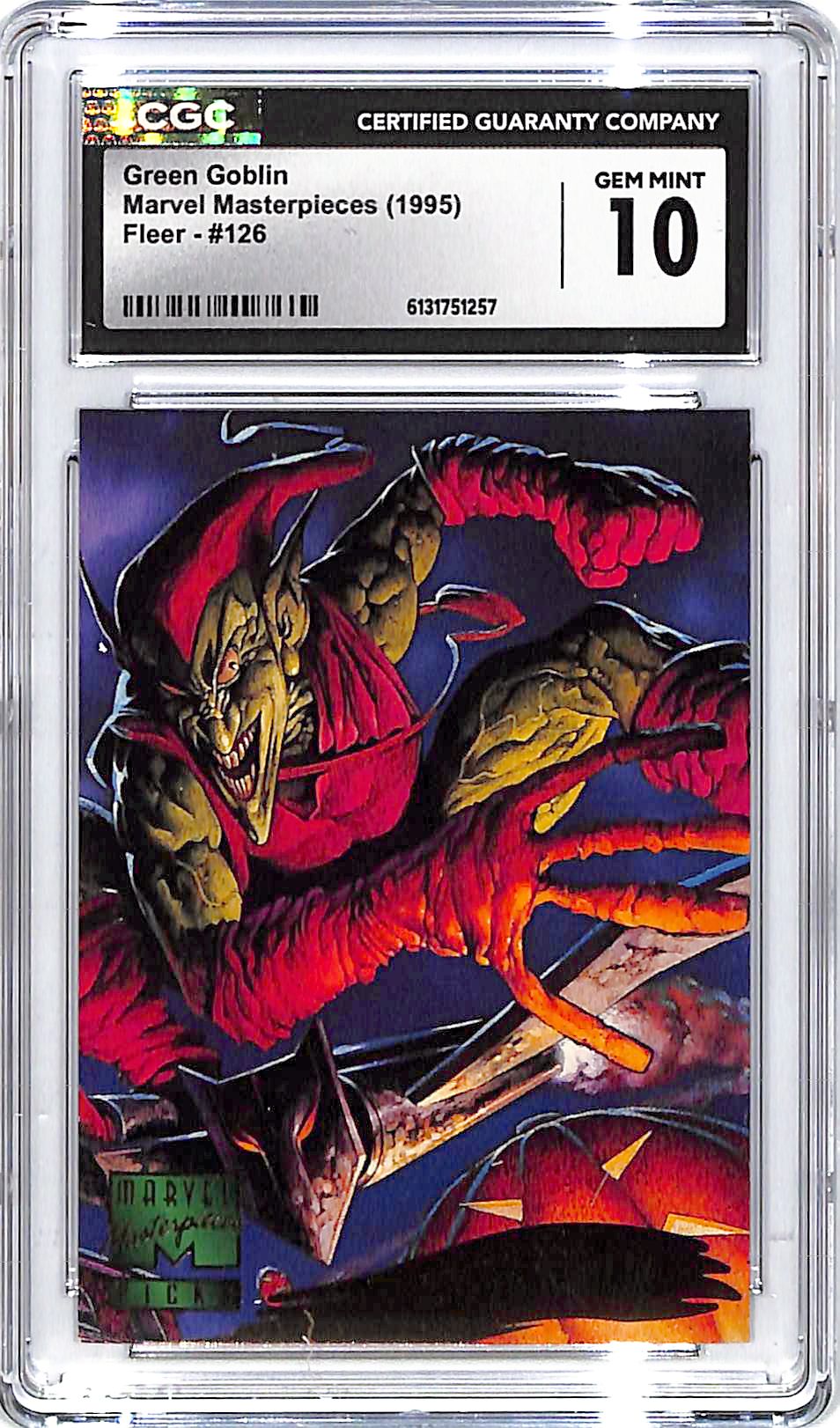 1995 Fleer Marvel Masterpieces Green Goblin #126 CGC 10