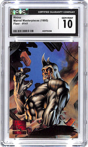 1995 Fleer Marvel Masterpieces Rhino #141 CGC 10