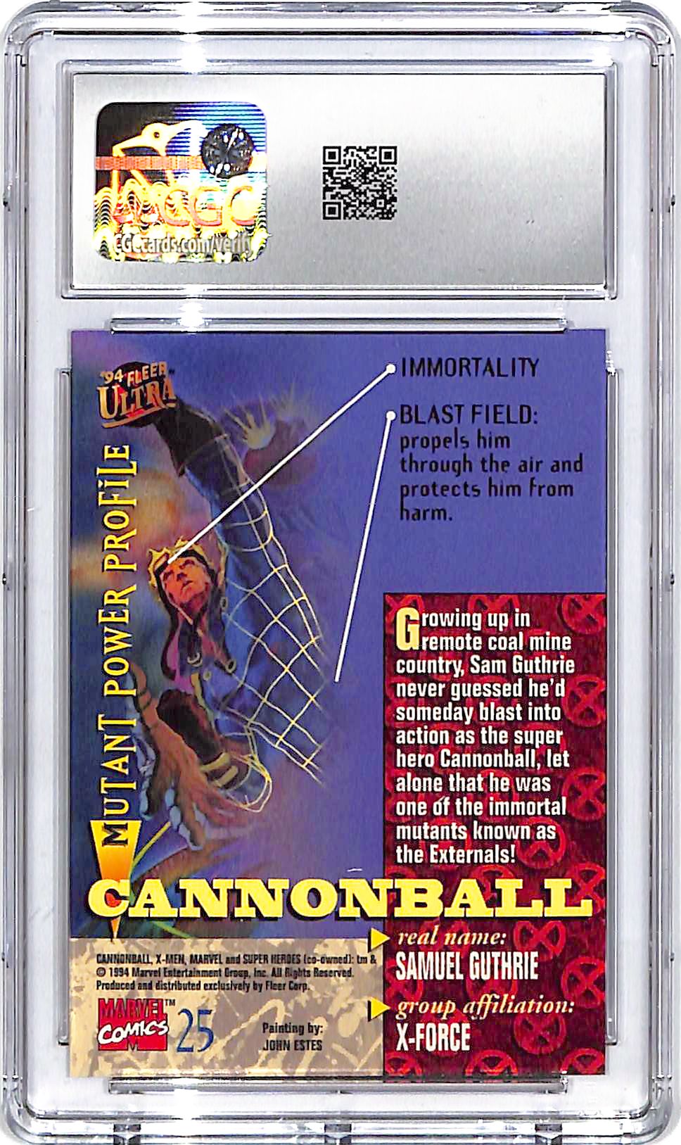 1994 Fleer Ultra X-Men Cannonball #25 CGC 10