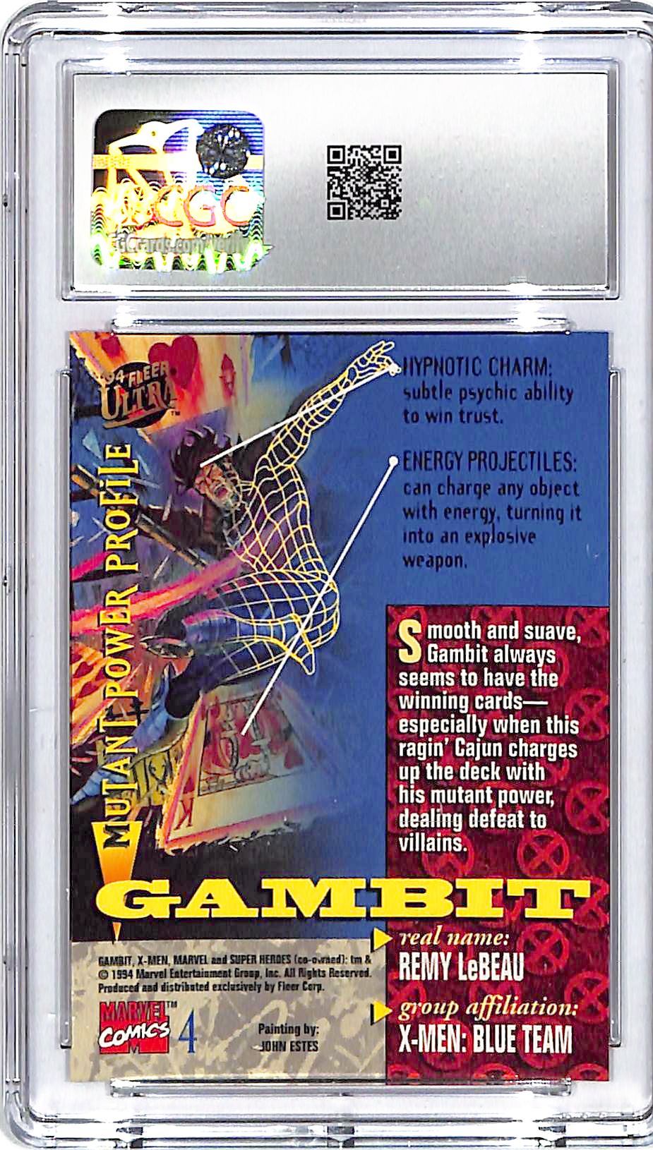 1994 Fleer Ultra X-Men Gambit #4 CGC 10