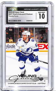 2025-26 Upper Deck Charle-Edouard D'Astous Young Guns Rookie RC #457 CGC 10 Lightning