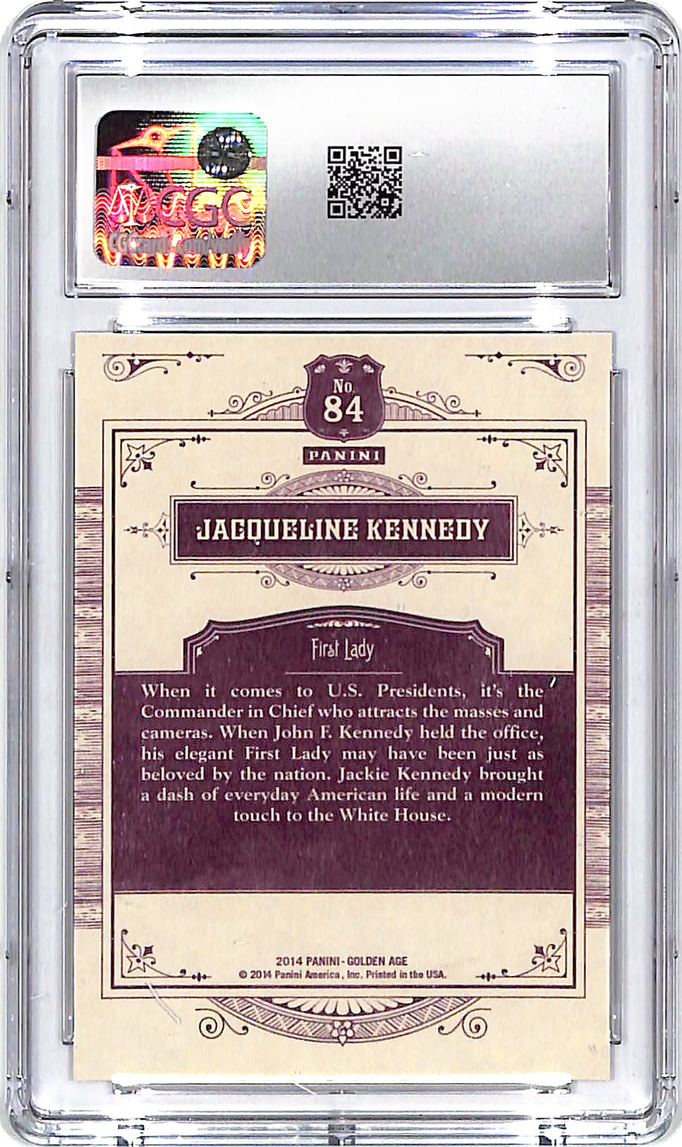 2014 Panini Golden Age Jacqueline Kennedy #84 CGC 10