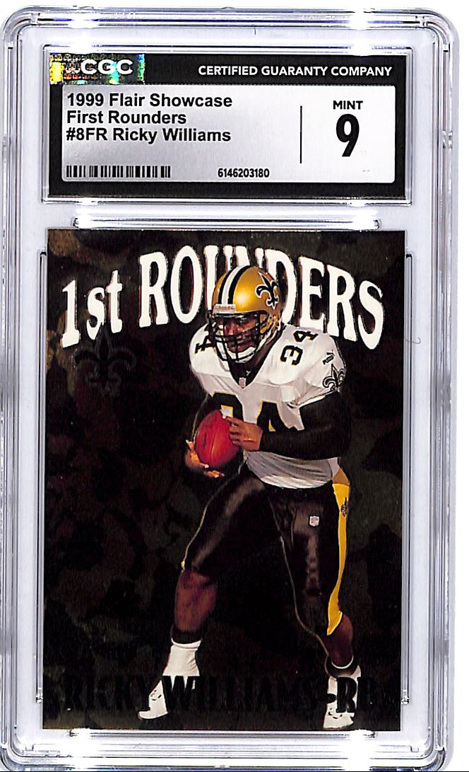 1999 Flair Showcase Ricky Williams First Rounders CGC 9 Saints