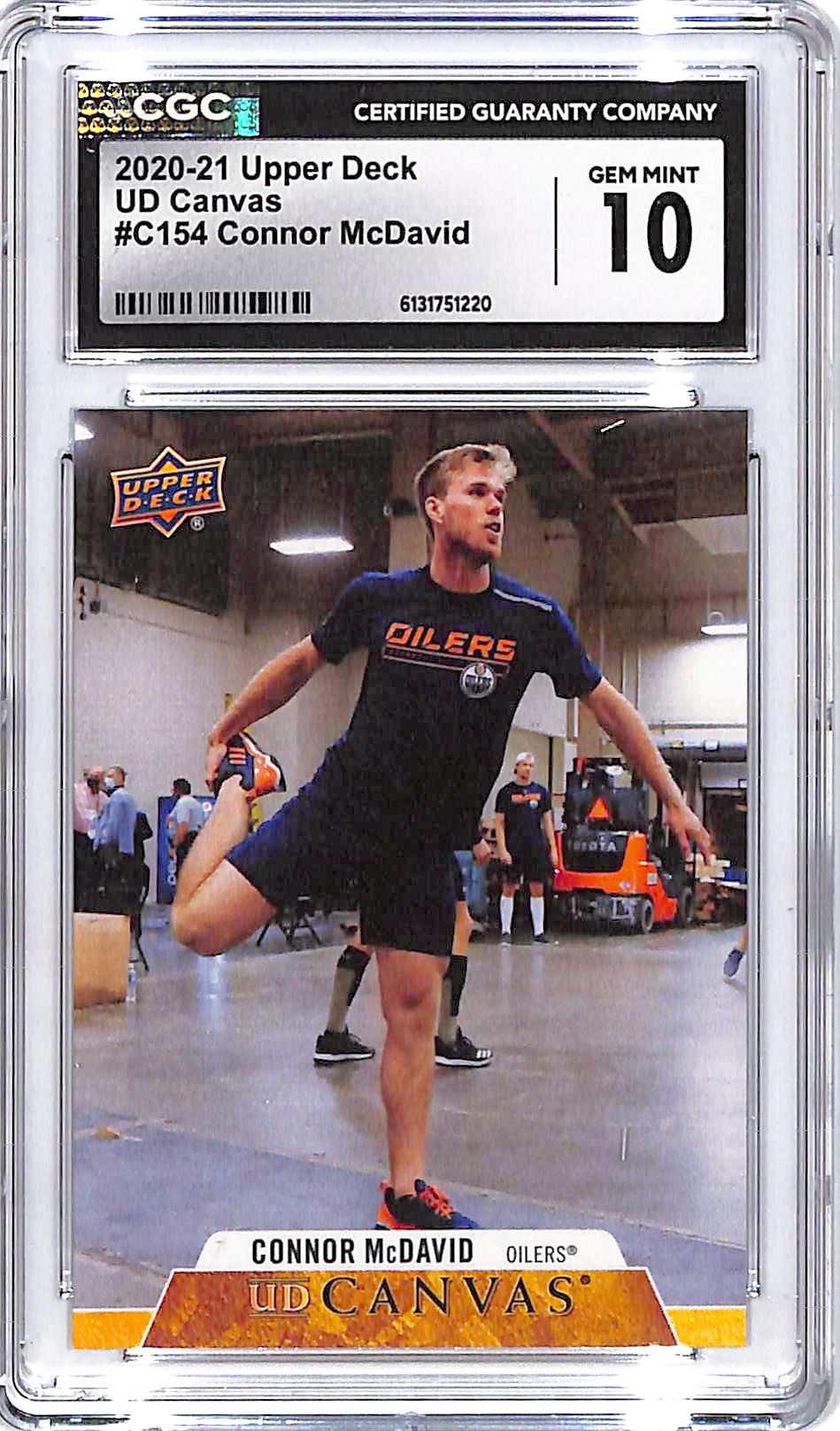 2020-21 Upper Deck Connor McDavid UD Canvas CGC 10 Oilers