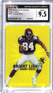 1999 Skybox E-X Century Randy Moss Bright Lights CGC 9.5 Vikings