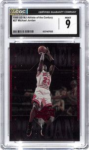 1999 UD MJ Athlete of the Century Michael Jordan #27 CGC 9 Bulls